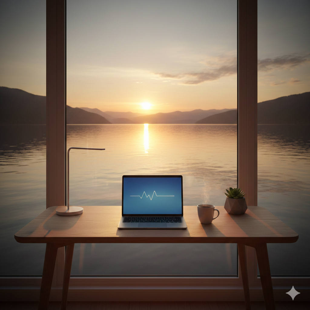 Minimiere die Vorbereitungszeit für deinen Unterricht gemini generated image sonnenaufgang am see